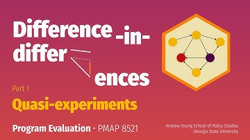 PMAP 8521 • (8/9) Difference-in-differences I & II: (1) Quasi-experiments