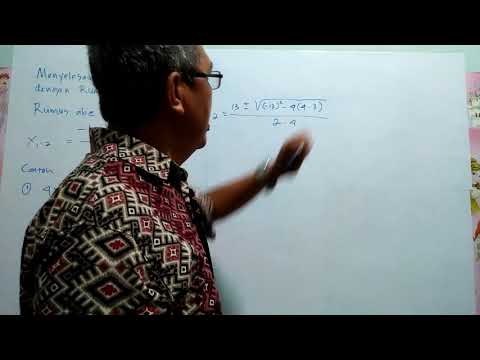 Matematika kls 9 # Meneyelesaikan persamaan kuadrat dengan menggunakan rumus ABC