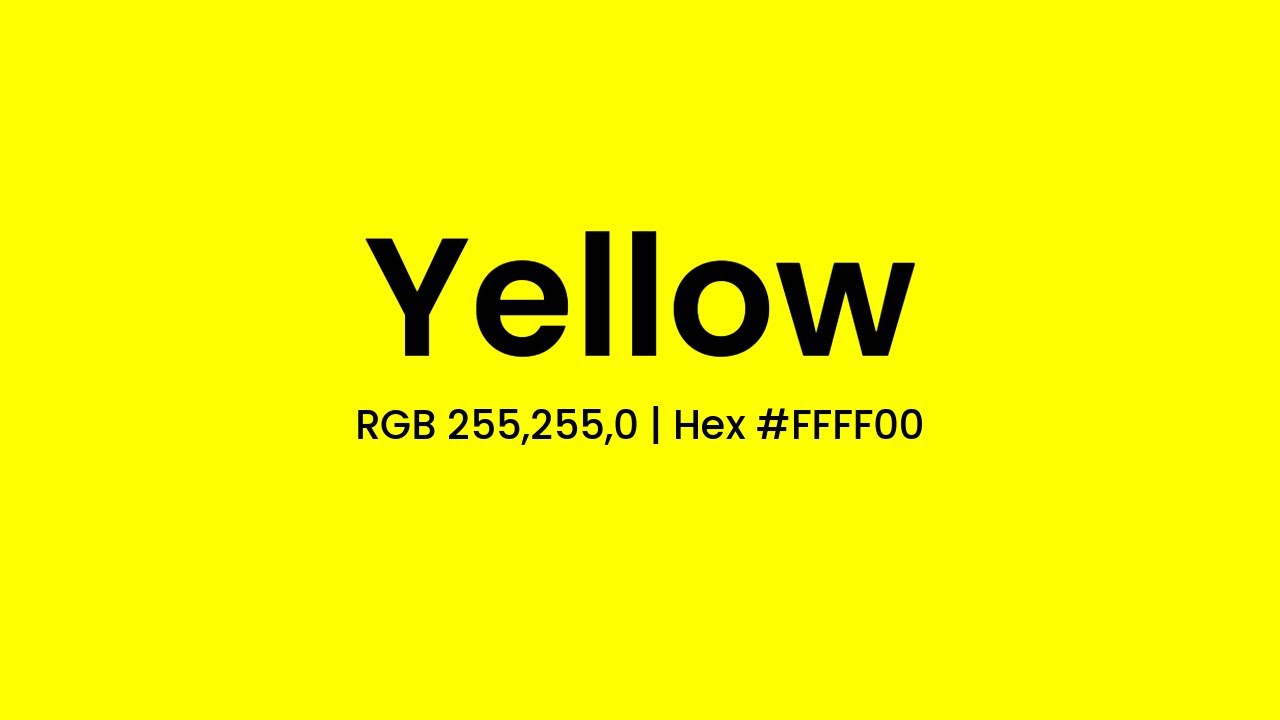 Solid Yellow Background Color | Hex FFFF00 RGB (255,255,0) for Editing ...