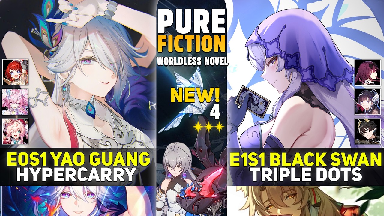 E0S1 Yao Guang Hypercarry & E1S1 Black Swan Buffed 3x Dots | Pure Fiction 4 | Honkai Star Rail 4.0