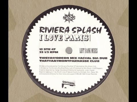 Riviera Splash — Riviera Splash - I Love Paris (Montparnasse Club) 1994