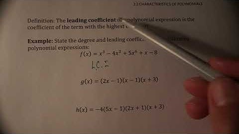 Another Characteristic of Polynomial Functions : Leading Coefficient (Advanced Functions 4U - MHF4U)