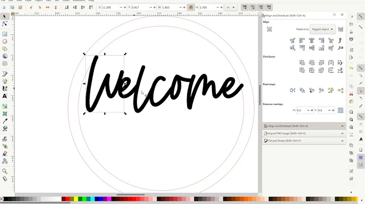 Welding Shapes and Letters using the Union feature in Inkscape