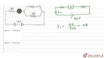 In the circuit shown, the reading of ammeter when switch  S is open   and when switch