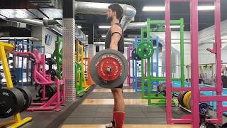 20180901 Hang PSnatch 55kg 3+1