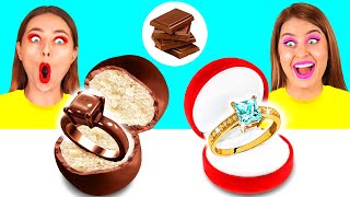 Çikolata ve Gerçek Yemek Meydan Okumasi | Komik Yemek Zorlukları BaRaDa Challenge
