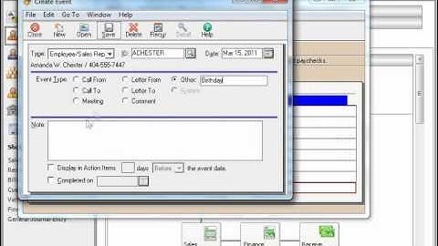 Peachtree Tutorial Event Sage Training Lesson 16.1