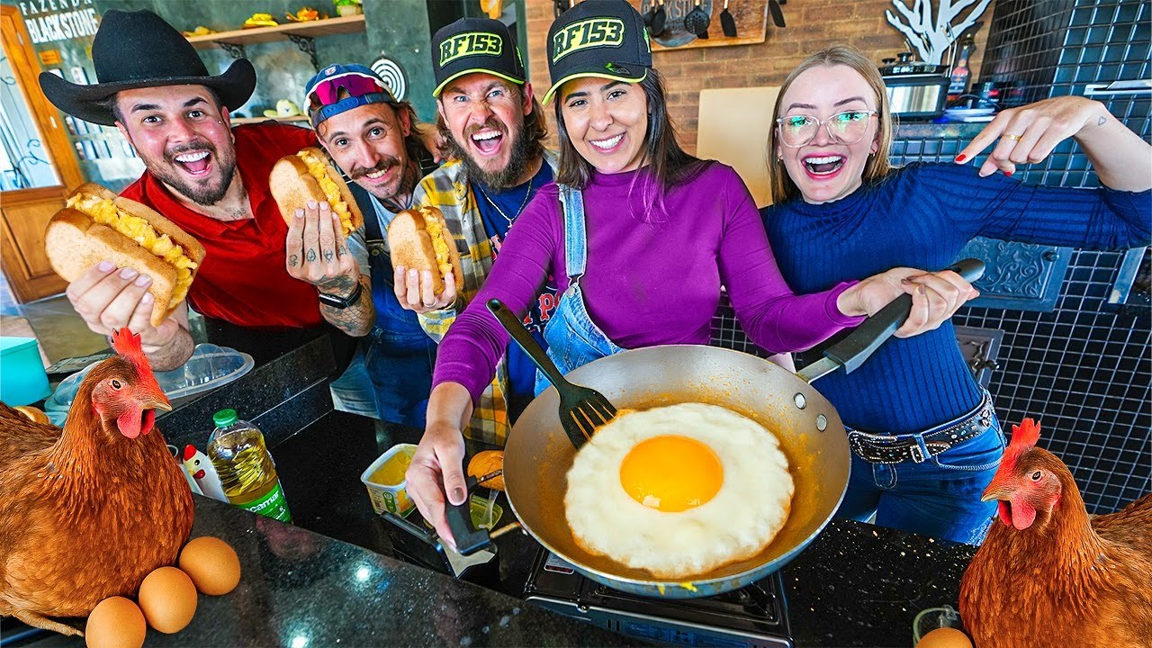 FIZ PÃO COM OVO COM OS OVOS DA MINHA GALINHA 😂