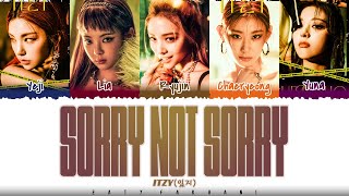 ITZY (있지) – 'SORRY NOT SORRY' Lyrics [Color Coded_Han_Rom_Eng] Resimi