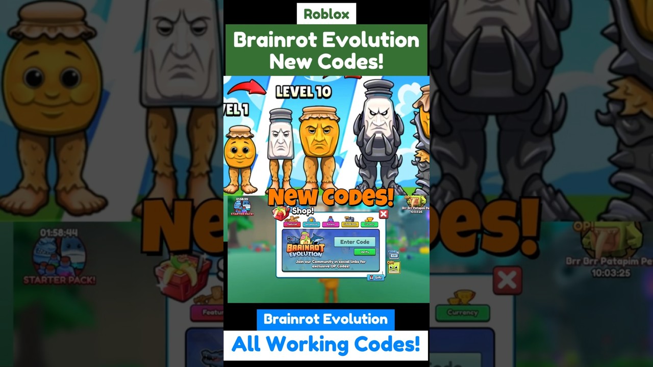 New Brainrot Evolution Codes New Codes For Brainrot Evolution Roblox 