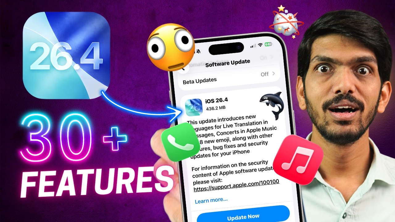 iOS 26.4 Stable Update Released - What's New in Hindi - 30+ Features of ...