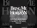 Bring Me the Horizon Add Fall 2026 Dates: Rogers Arena, Rogers Place &amp; More  #livemusic