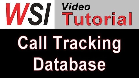 Microsoft Access Call Tracking Database