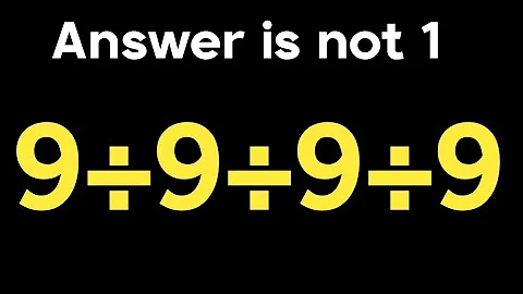 9 ÷ 9 ÷ 9 ÷ 9 = ❓ / Simplify algebraic expression / PEMDAS rules maths question