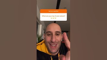 WHAT Are Your TOP 3 Core VALUES? #Shorts