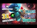 3x Refresher Orb + 5 ★★★ Heroes | Mage Spirit Human Builds | Dota Underlords Strategy