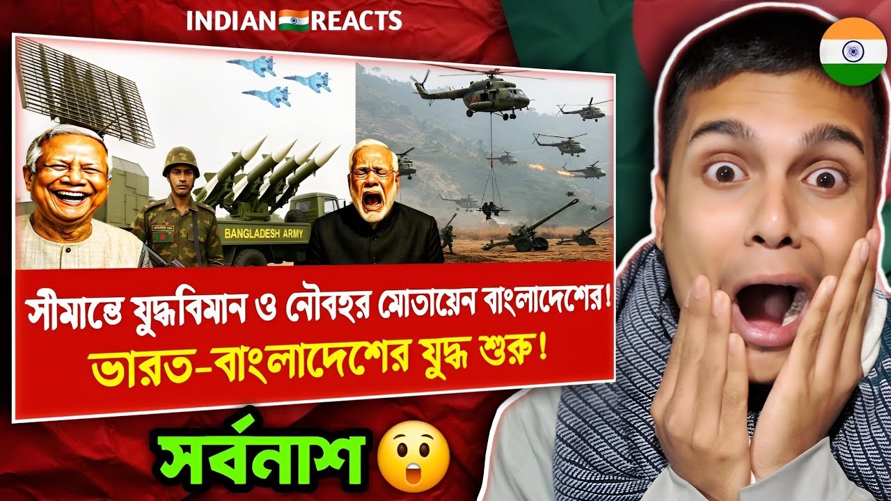 Indian 🇮🇳 Reaction : সীমান্তে যুদ্ধবিমান ও নৌবহর মোতায়েন বাংলাদেশের!‍ | ভারত-বাংলাদেশের যুদ্ধ শুরু!