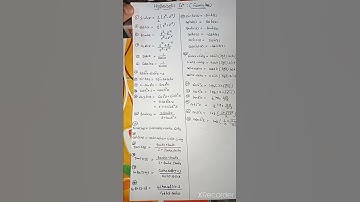 Hyperbolic function all formulas#hyperbolic