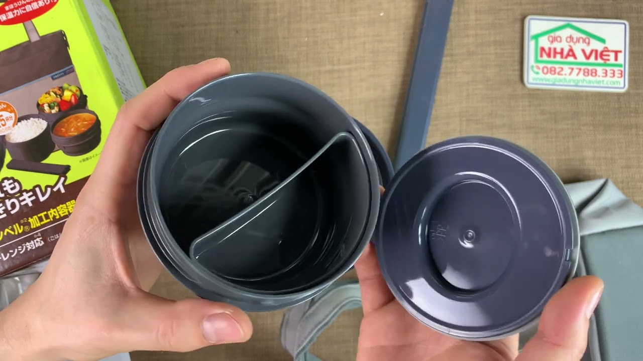 Hộp đựng cơm giữ nhiệt kèm túi Zorirushi SL-NC09-ST – sản xuất tại Thái Lan