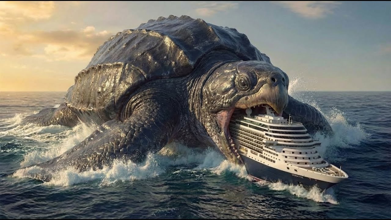 THE GIANT LEATHERBACK TURTLE ATTACK