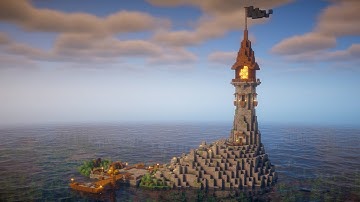 Medieval Lighthouse | Relaxing Minecraft Build Timelapse Tutorial