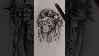 Santa Muerte #drawing #santamuerte #graphite #art #johndewit