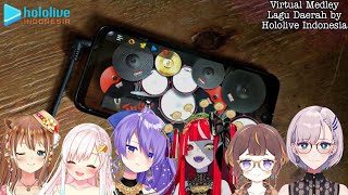 【Hololive ID】Virtual Medley Lagu Daerah by Hololive Indonesia - Real Drum Cover