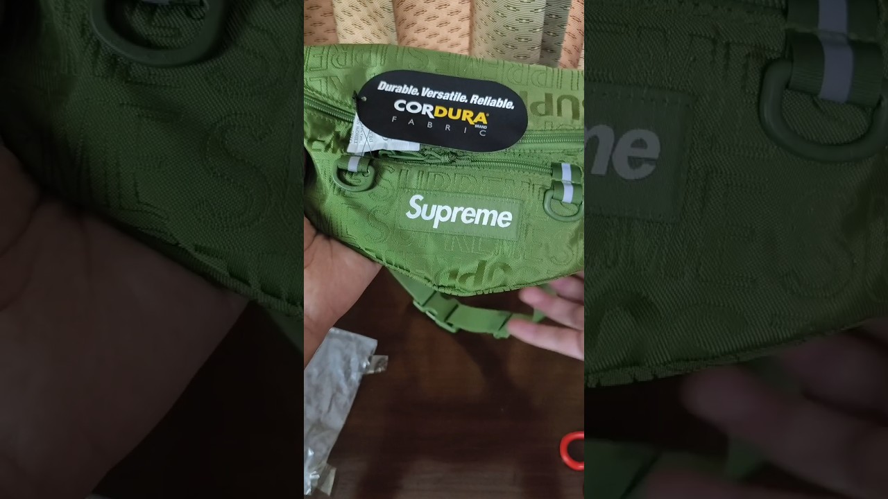 Unboxing Supreme wasit bag SS19 Olive !!!     #unboxing #streetwearfashion #supremeboxing