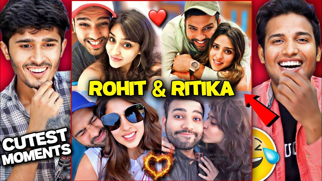 Rohit Sharma & Ritika Sajdeh Cute & Funny Moments + Edits Reaction 😂❤️ | V2funreacts