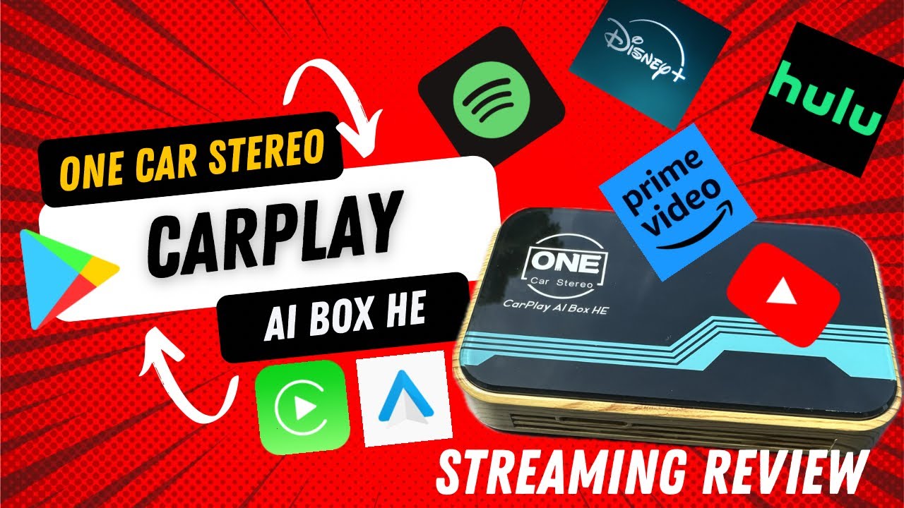 One Car Stereo CarPlay Ai Box HE-streaming Netflix/Youtube/Disney