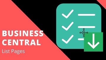 Business Central - Exploring List Pages