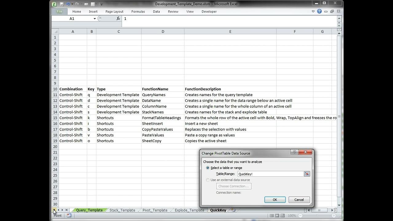 01 APS EXCEL Development Template Intro - YouTube