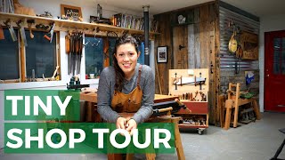 Tiny Woodworking Shop Tour! // Woodworking