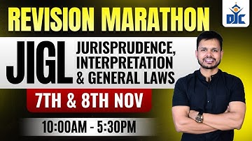 CS EXECUTIVE GROUP - 1 | JIGL | REVISION MARATHON | DEC 2025 | CS DUSHYANT JAIN | DJC INDORE