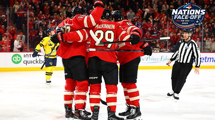 MacKinnon from Crosby and CANADA gets the 4 Nations Face-Off started! 🇨🇦🍁🇨🇦