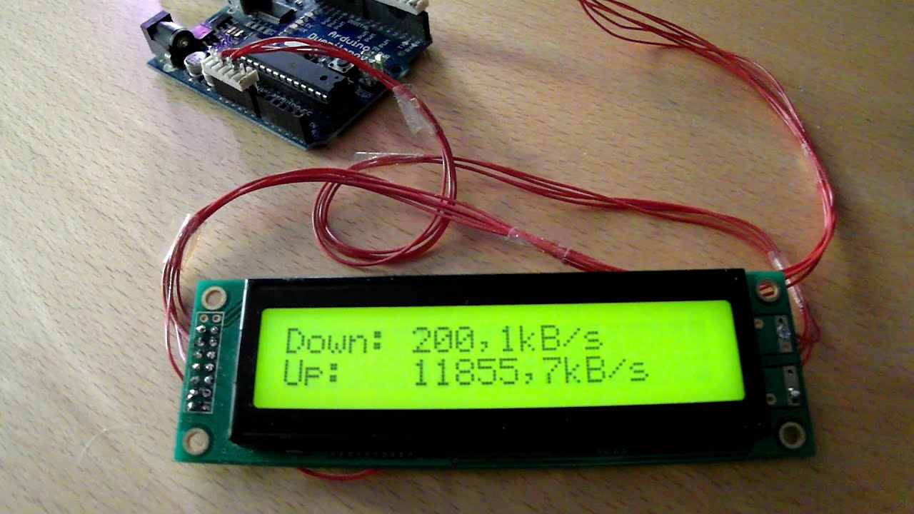 Arduino LCD Network Speed - YouTube
