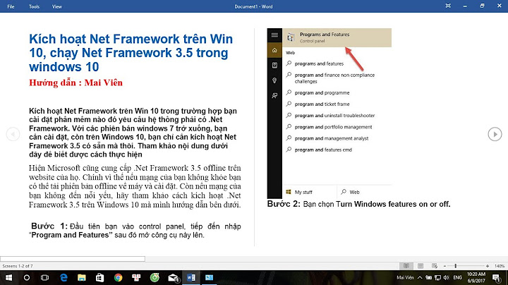 Hướng dẫn kích hoạt net framework 3.5 trên win 10
