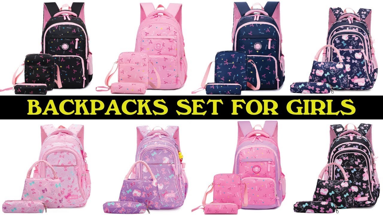 Waterproof Backpacks Set School Bags For Girls YouTube