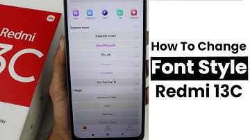 How to Change Font Style In Redmi 13C  | Font Style Settings