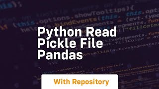 python read pickle file pandas