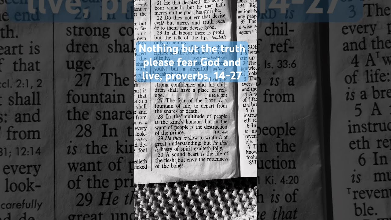Proverbs Chapter 14 Verse 27 YouTube Proverbs Chapter 14 Verse 27 YouTube