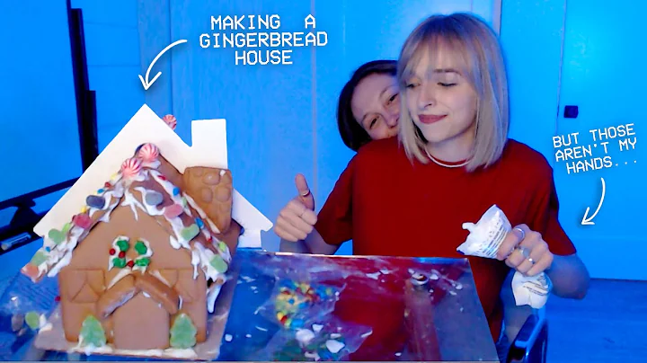 making a gingerbread house but those aren't my hands