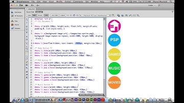 How To Create A Sprite Navigation In Dreamweaver CS6 Part 2