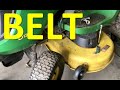 How to Install DECK BELT John Deere Riding Mower D100 D105 D110 D120 D130 D140 +  Riding Lawn Mowers