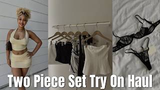 SHEIN 2 PIECE SET TRY ON HAUL &amp; HONEST RATINGS | PETITE CURVY GIRL REVIEW