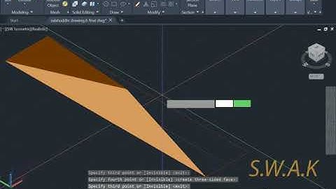 How to use 3D FACE Command in AUTO CAD, An Easy Way