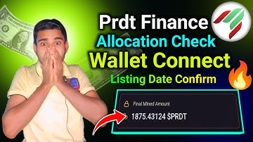 Prdt Finance Listing Date Confirm - Prdt Allocation Check - Prdt Token Claim Process 