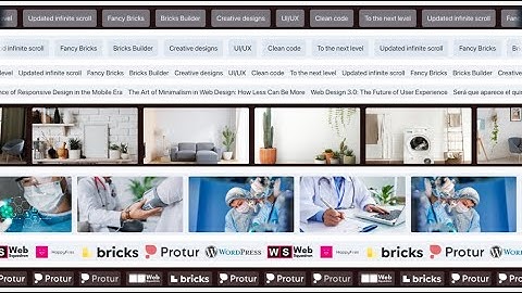 Infinite Horizontal Scroll Template - Fancy Bricks