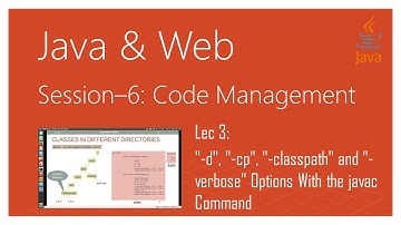 "-d",  "-cp",  "-classpath" and "-verbose" Options With the javac Command