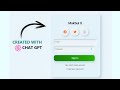 Build AI Login Page Using ChatGPT 🔥 No Code HTML CSS Tutorial for Beginners 2025''